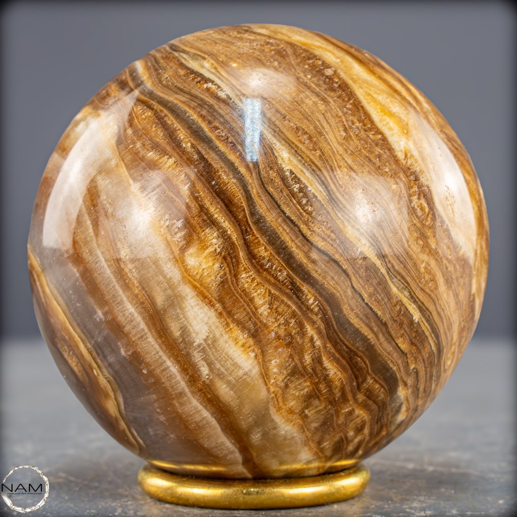 Εκλεπτυσμένη μπάλα από αρagonite – Ένα αριστούργημα γήινης κομψότητας- 785.83 g #1.0