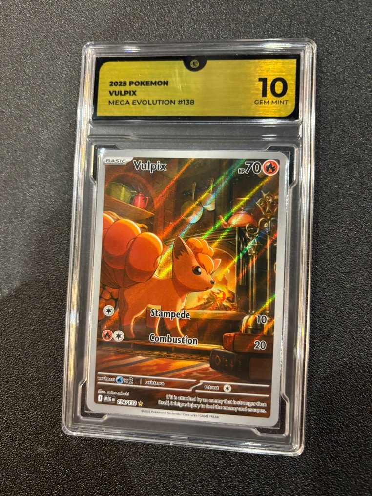 Pokémon - 1 Graded card - Vulpix #138 Mega Evolutions Artă completă - GG 10 #1.0