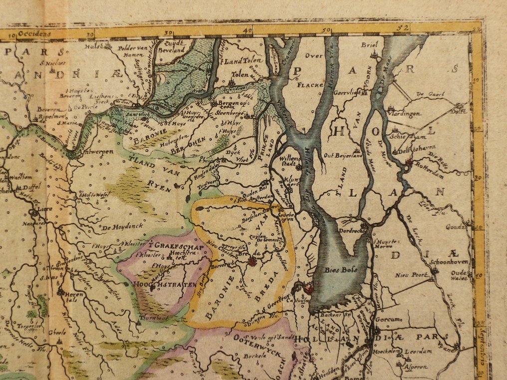荷蘭 - 布拉班特、林堡、马斯特里赫特、鲁汶、登博斯、芬洛; M. Merian - Brabantia Ducatus - 1659 #3.2
