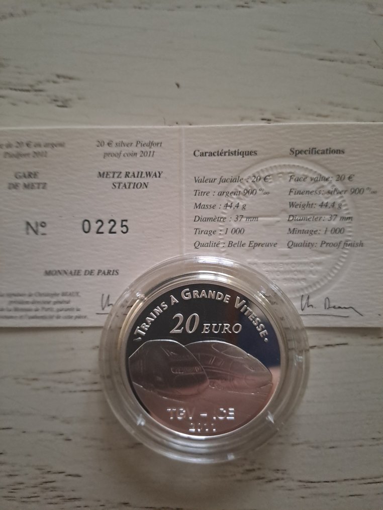 Γαλλία. 20 Euro 2010/2013 (3 monnaies) Proof  (χωρίς τιμή ασφαλείας) #4.3