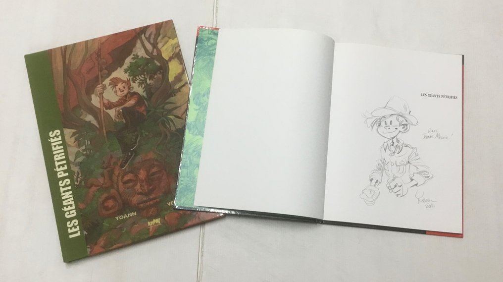 Spirou et Fantasio - Les Géants pétrifiés + suppléments + dédicace - 2x C - 2 Album - Limitált kiadás - 2006 #1.0