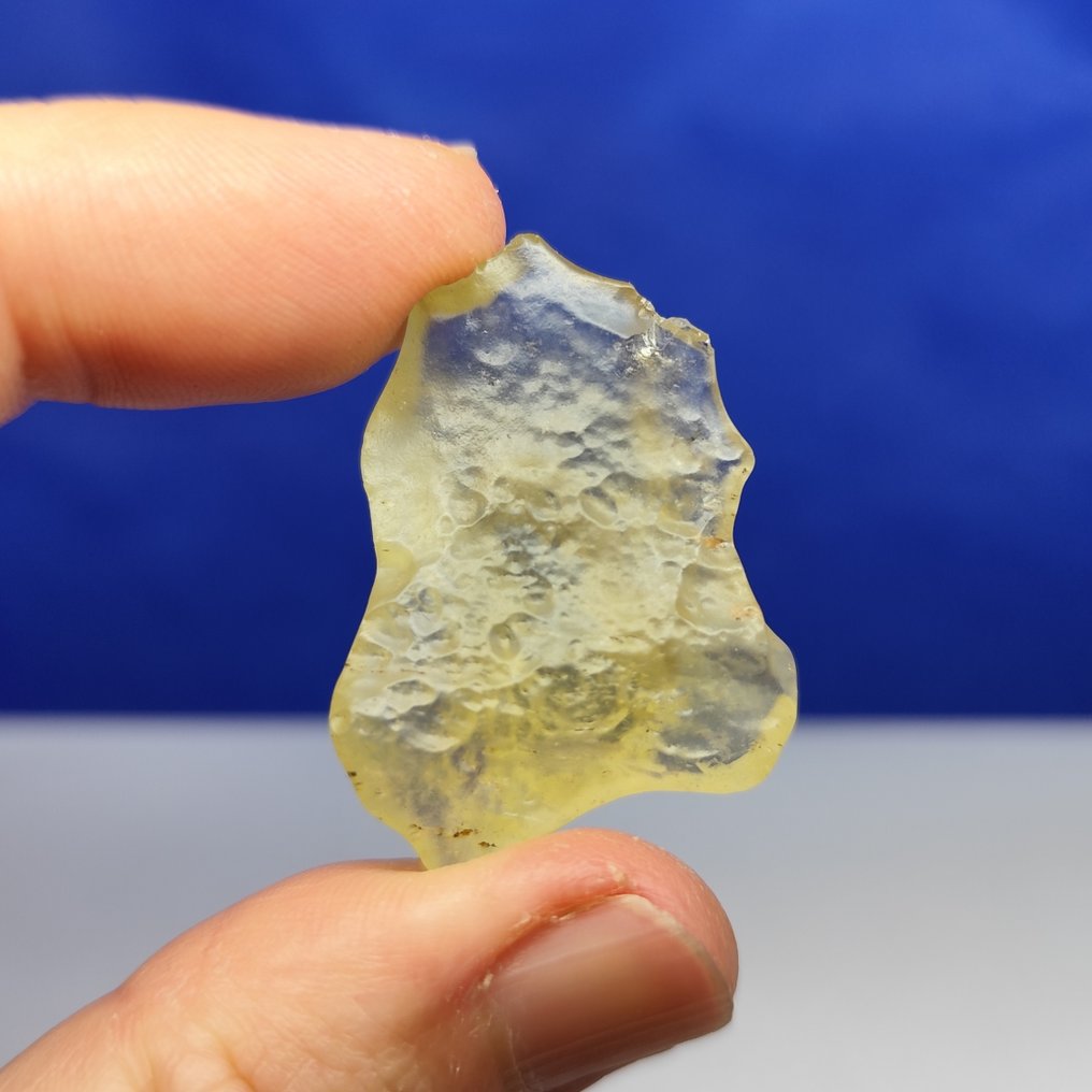 Kiváló Minőségű líbiai sivatagi üveg Meteorit becsapódás (Egyiptom, 26 millió év!) GYÉMÁNTMINŐSÉG. - 11.8 g #3.2