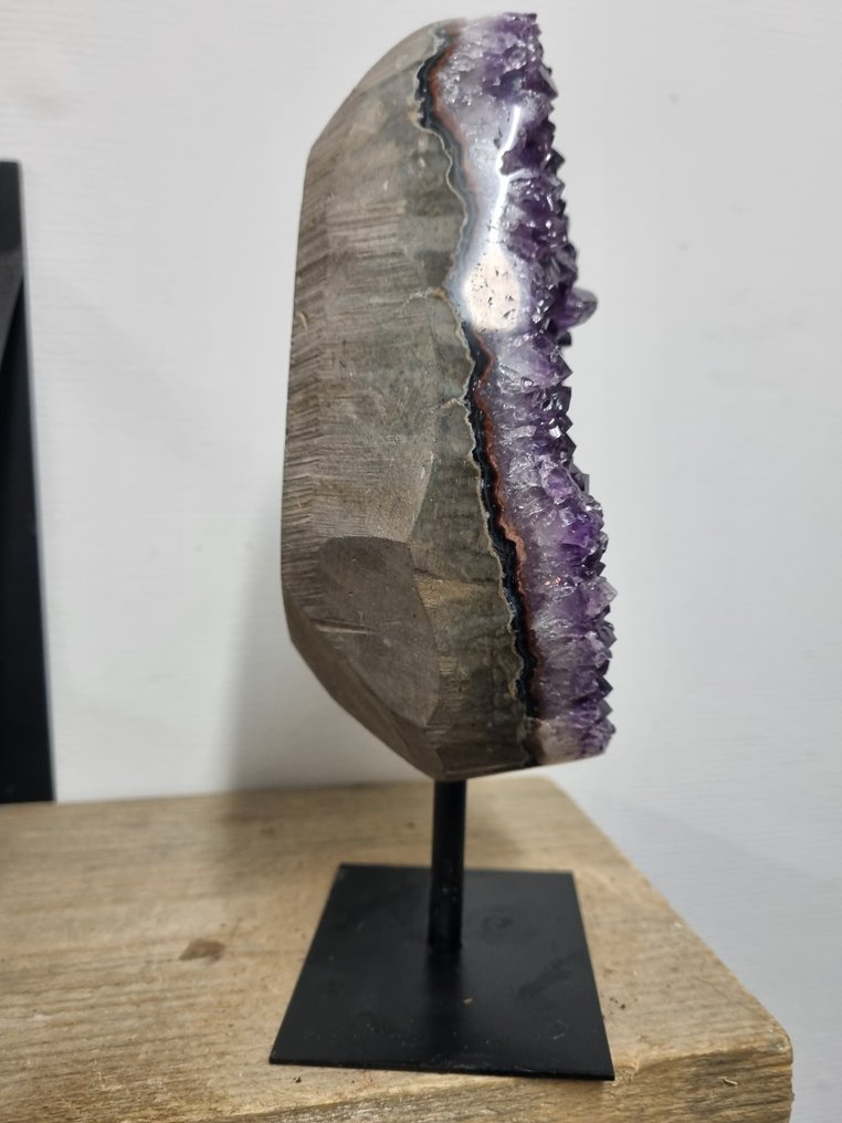 HQ Amethyst 晶簇，配豪华钢制底座 - 高度: 248 mm - 宽度: 130 mm- 2776 g #3.2