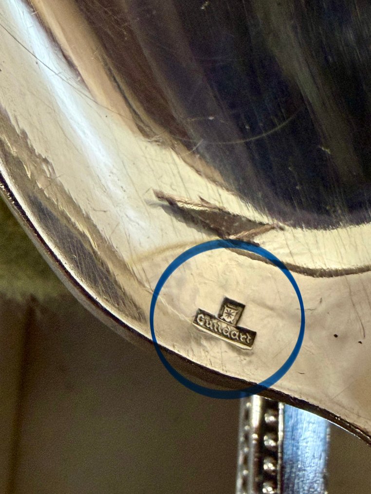 GUILDE des Orfèvres Français - Eugène MILLET - 12人用餐具套装 (37) - “Perles”型号。巴黎风格 - 镀银, 镀银-100 #4.3