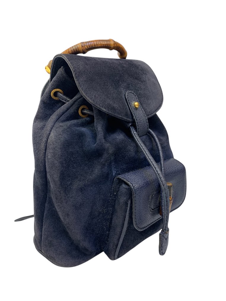 Gucci - Bamboo Handle Suede and Leather - Backpack #1.0