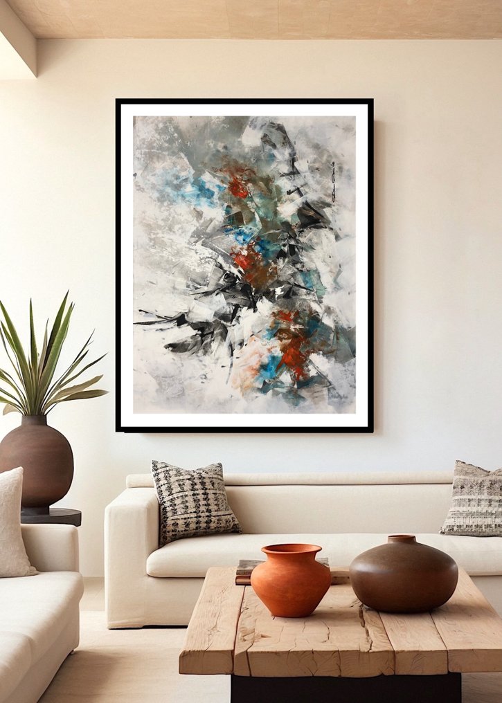 Dam Domido - Some touches of blue - 130 x 95 cm #1.0