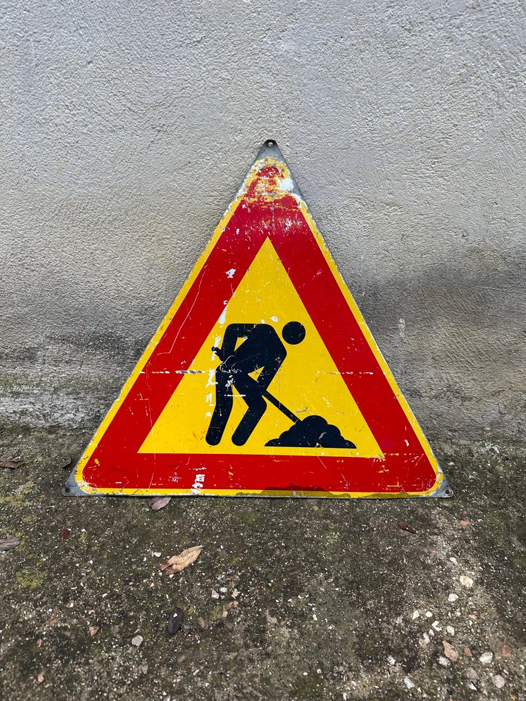 施工信号 - 道路/红绿灯标志 - 金属, 油漆 #1.0