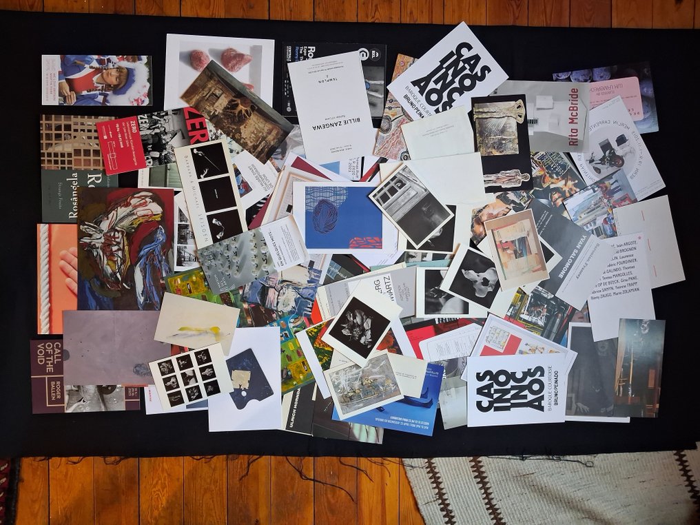 Gilbert & George, Martin Parr, Nobuyoshi Araki, Maurizio Cattelan, Claudio Parmiggiani, Thomas Ruff, - Invitation Cards of exhibition by international artists - 1965-2020 #1.0