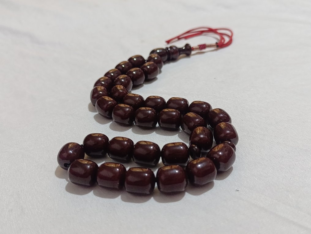 Rosenkrans - Rav - 1970-1980 - Sjældne bønneperler Rosenkrans #1.0