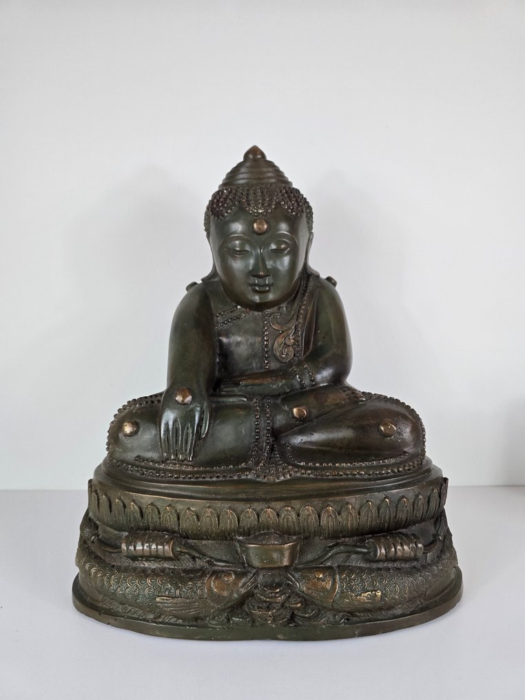 Bhumisparsha Mudra Boeddha 45 cm / 10 kg - 塑像 - 泰国 #1.0