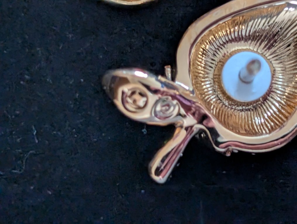 Beeld, Broches met Swarovski elementen - 2.1 cm - Metaal, rodium plated - 1980 #4.3