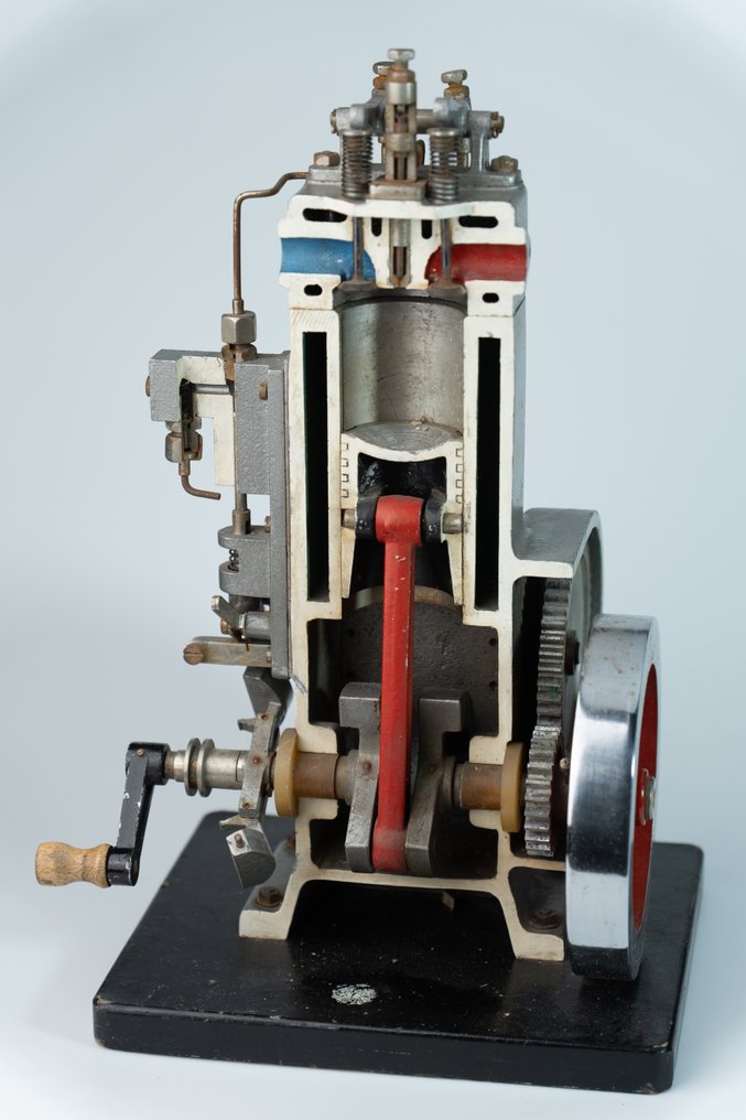 Moottorimalli - BioFiz - Vintage Engine Cutaway Model – Industrial Educational Mechanical Model – Manual Operation - #1.0