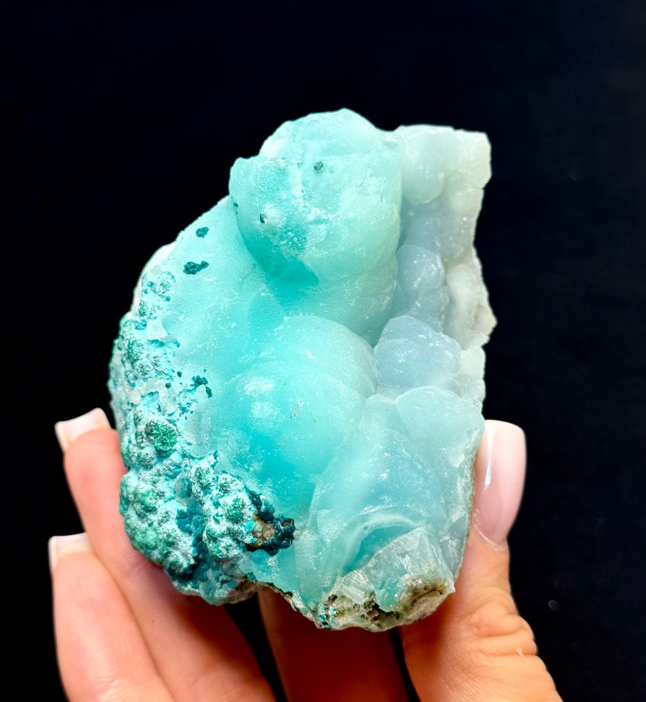 211g Amazing SMITHSONITE with AURICHALCITE & ROSASITE from Yanga Koubenza Congo Specimen - Height: 8 cm - Width: 6.5 cm- 311 g #1.0