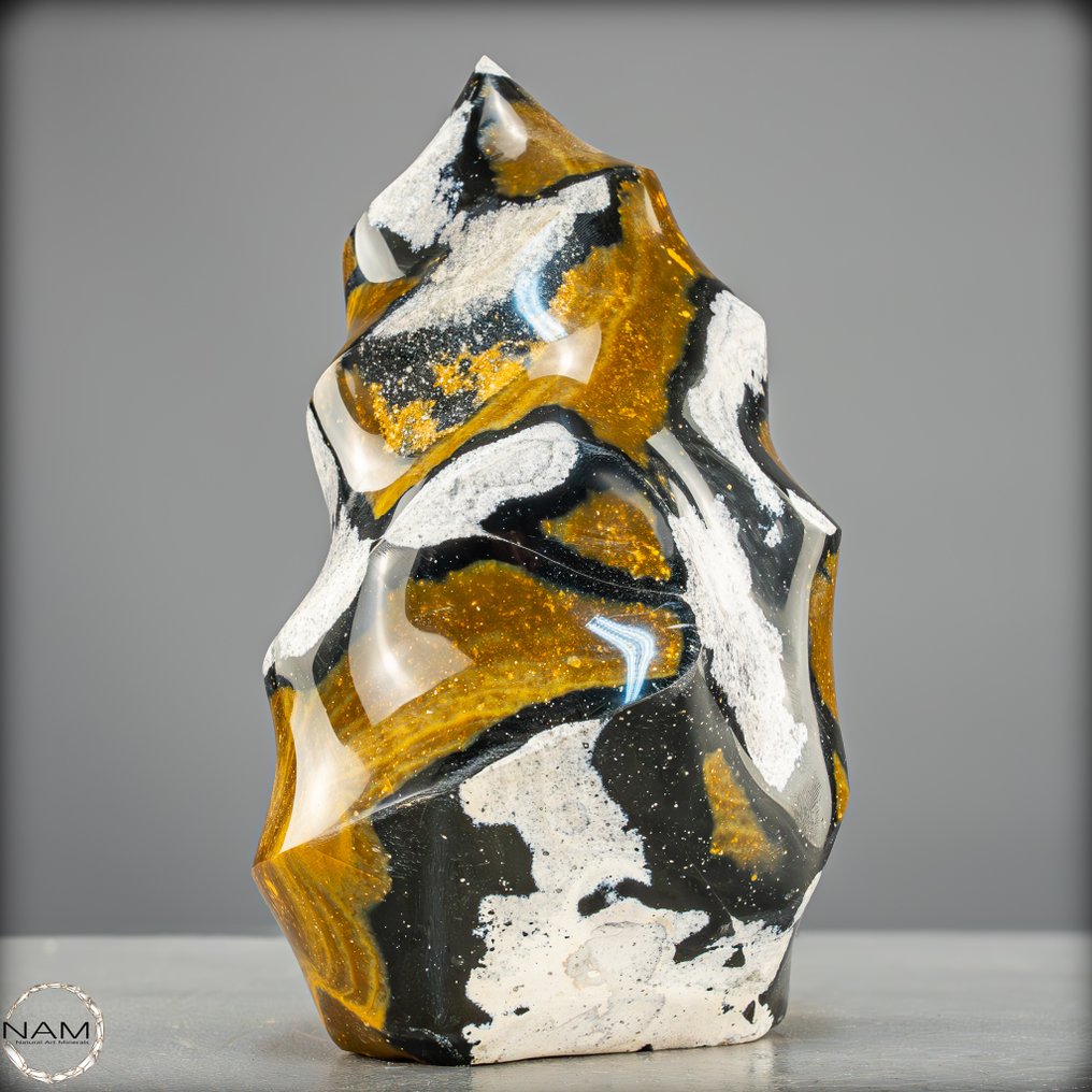 Μοναδική φλόγα από Achat Chalcedon. Ένα πυροτέχνημα από χρώμα, μορφή και ενέργεια.- 2662.51 g #1.0