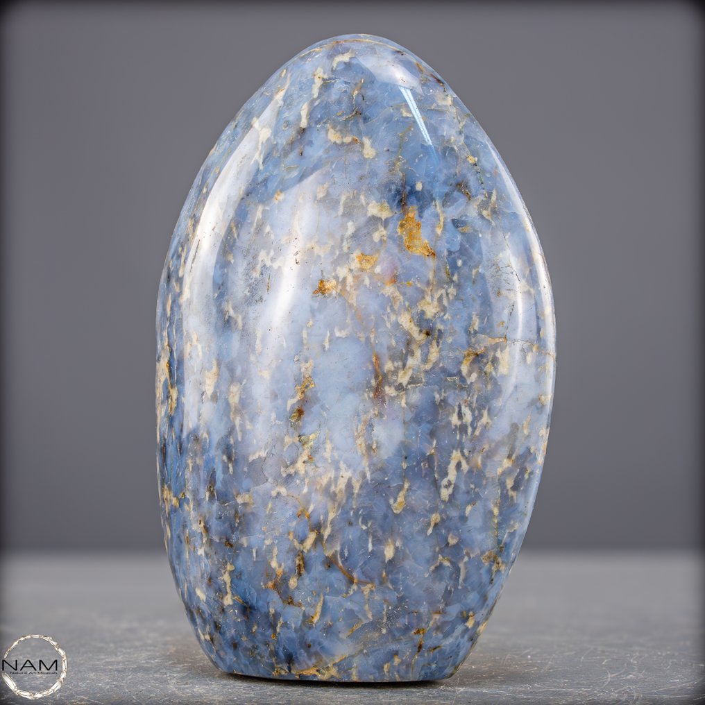 Φυσικός πολύ σπάνιος μπλε χαλαζίας σε απλή μορφή. Τέχνη στη φυσική της μορφή.- 853.97 g #2.1