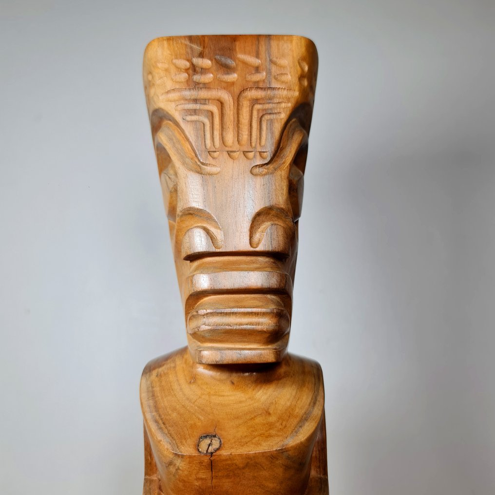 Tiki en bois statue Polynésie Tahiti - Γλυπτό - Γαλλική Πολυνησία  (χωρίς τιμή ασφαλείας) #3.2