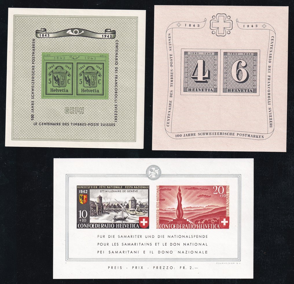 瑞士 1937/1951 - 10 张新的 MNH #4.3