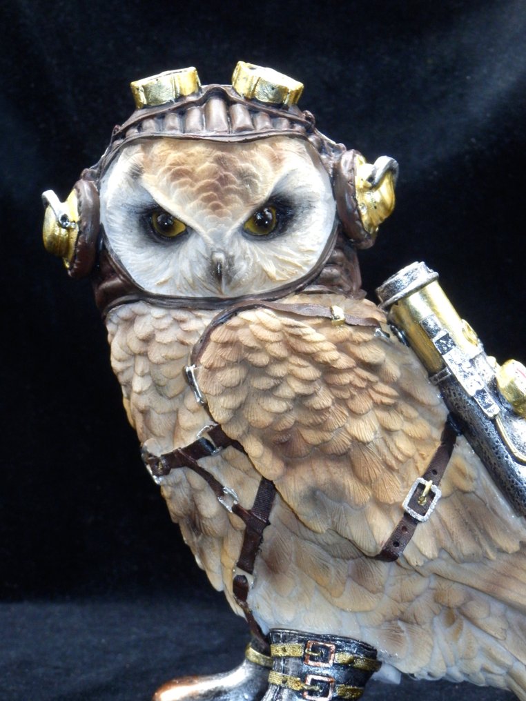 Beeldje Steampunk Uil - Αγαλματίδιο, Uil Steampunk - 20 cm - Ρητίνη - 2020 #4.3