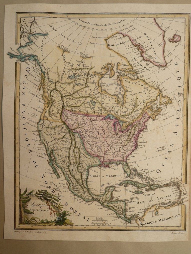 Ηνωμένες Πολιτείες - Καναδάς / Μεξικό / Φλόριντα / Τέξας / Καλιφόρνια; P. Lapie - Amérique Septentrionale - 1809 #1.0