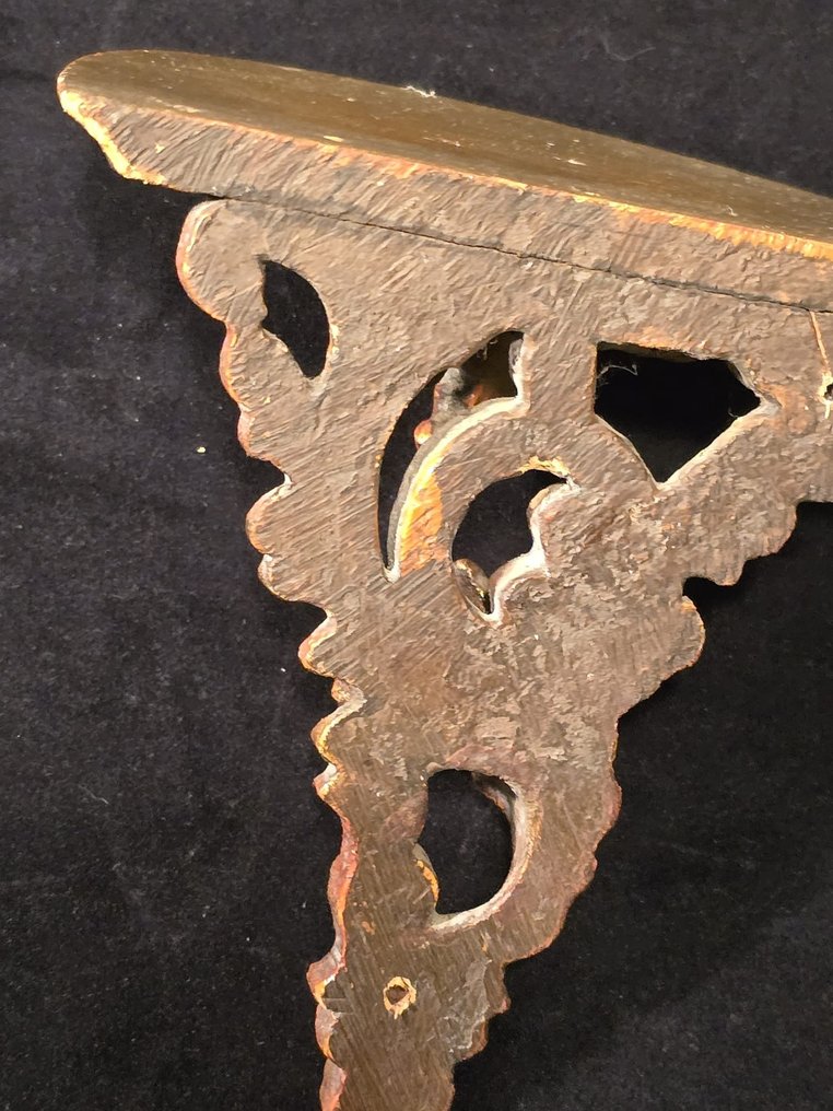 Mensola a muro - Legno dorato #1.0