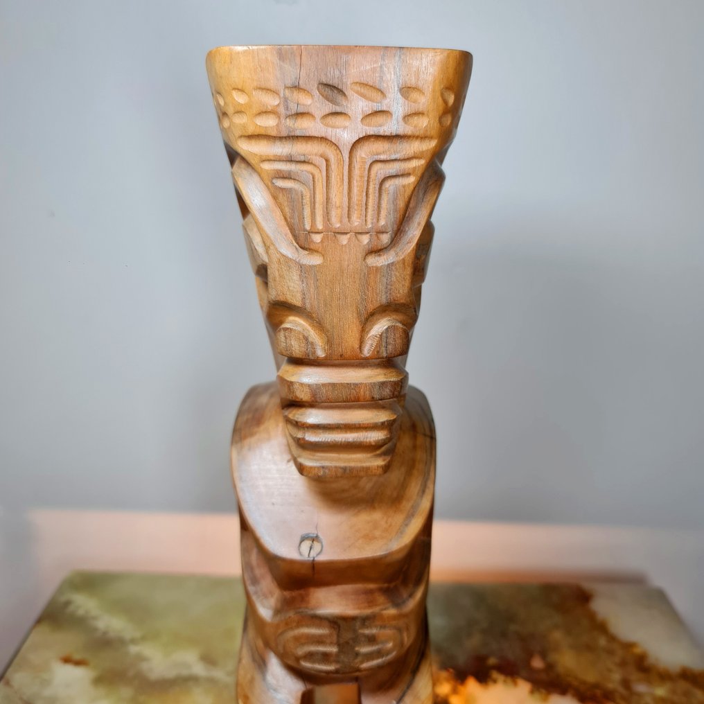 Tiki en bois statue Polynésie Tahiti - Γλυπτό - Γαλλική Πολυνησία  (χωρίς τιμή ασφαλείας) #4.3