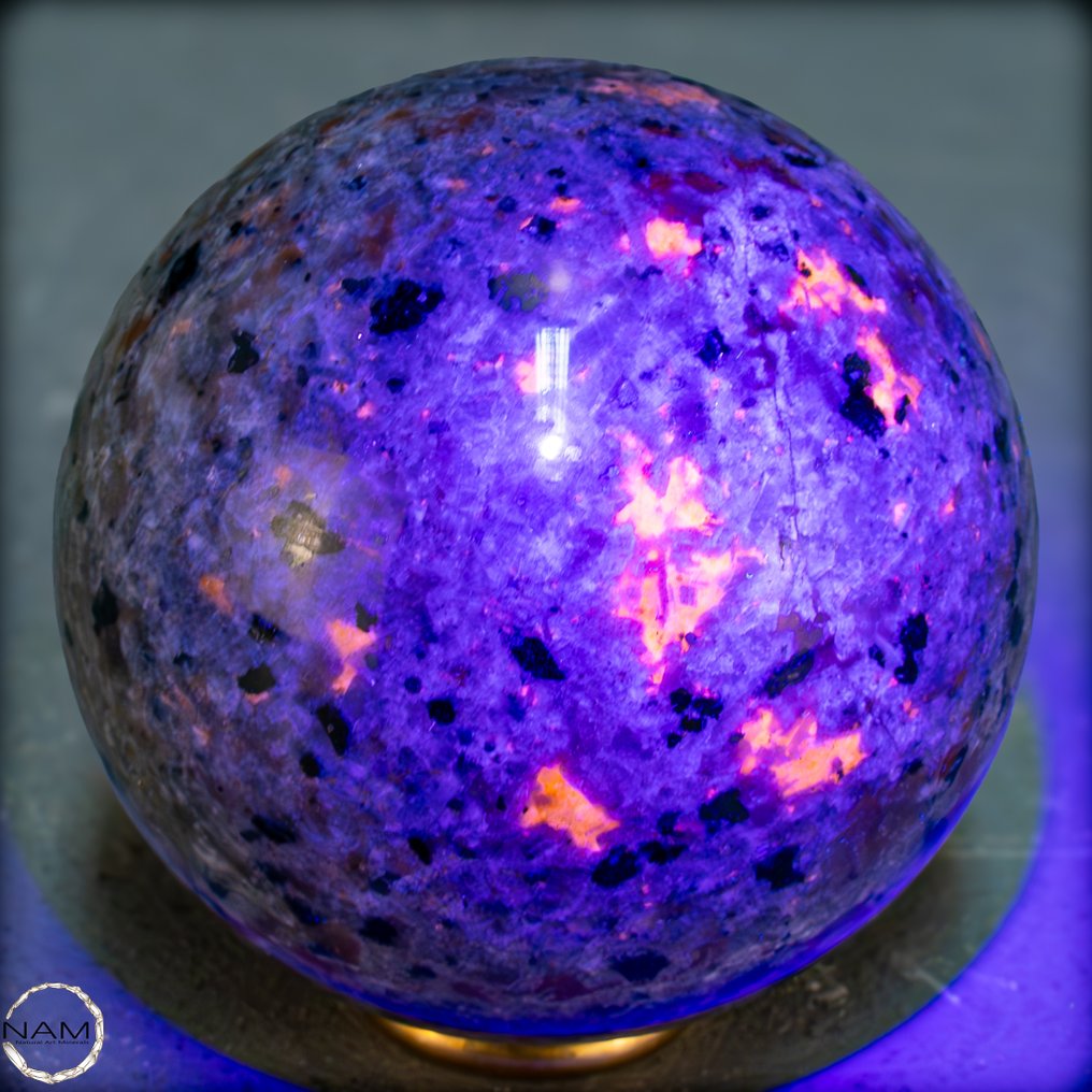 Φυσική σφαίρα Yooperlite σπάνιο συλλεκτικό αντικείμενο με UV-αντίδραση- 442.53 g #3.2