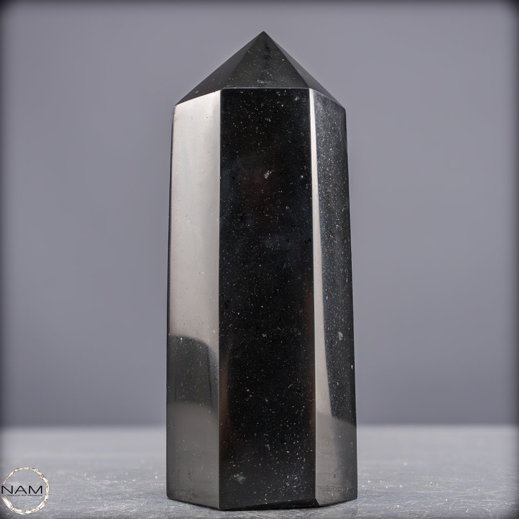 Φυσικός μαύρος οβελίσκος τουρμαλίνης Φύλακας της δύναμης και καθαρότητας, από τη Βραζιλία.- 979.35 g #3.2
