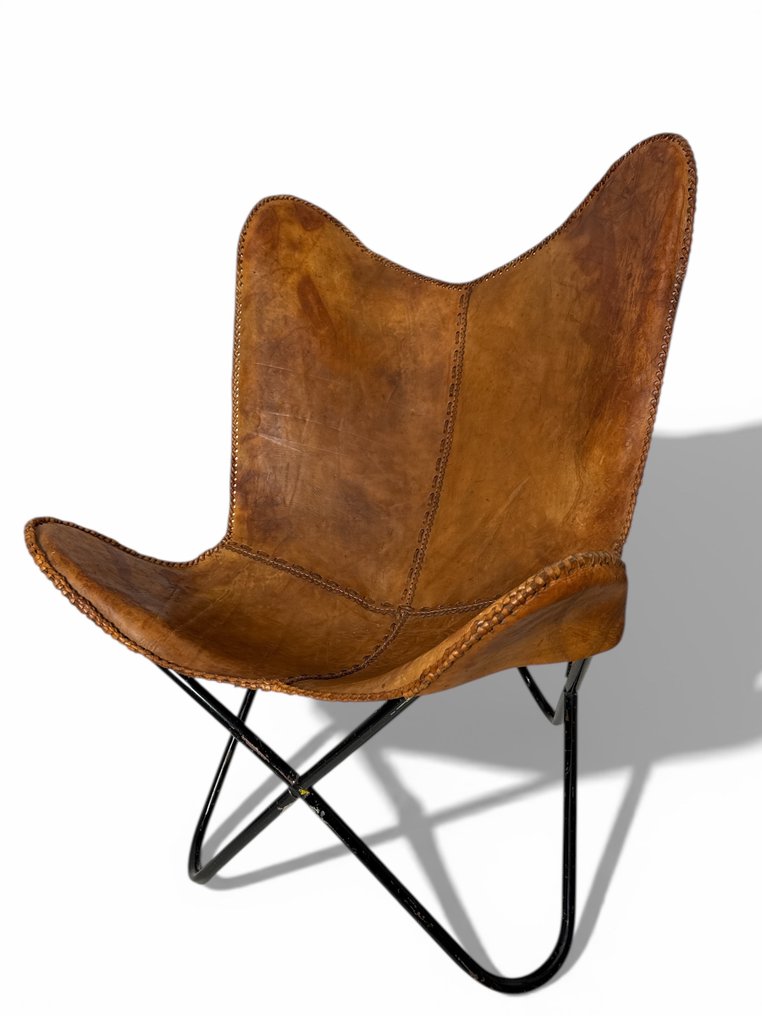 Poltrona - Sedia farfalla - Pelle, Metallo - Sedia farfalla #1.0