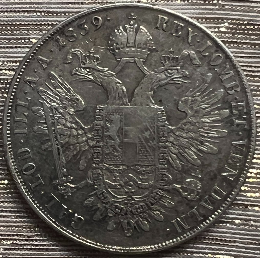 Austria. Ferdynand I. Thaler (taler) 1839 A #1.0