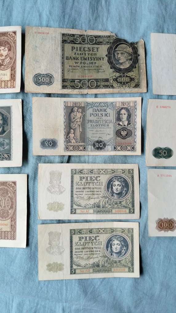 Polen. - 10 Banknotes - Various Dates  (Ingen mindstepris) #2.1