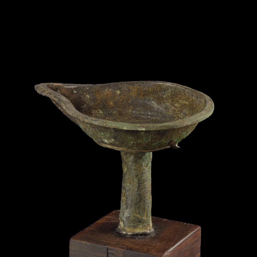 Ύστερη Ρωμαϊκή / Πρώιμη Βυζαντινή Μπρούντζος Γεμιστήρας λαδιού για λύχνο, σπάνιος  (χωρίς τιμή ασφαλείας) #4.3