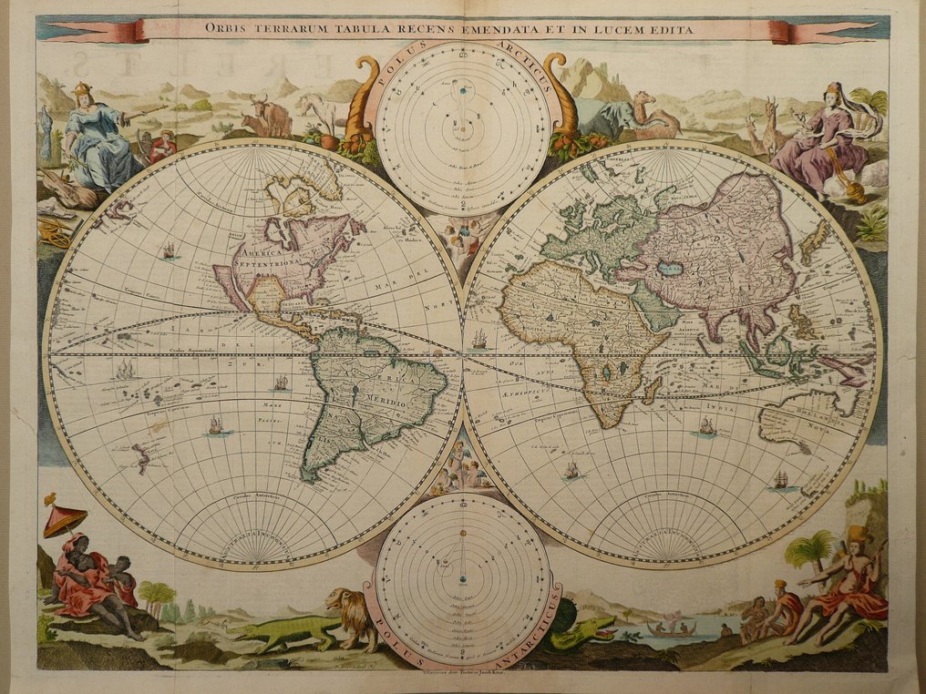 World - 大陆; Daniel Stoopendael - Orbis Terrarum Tabula recens emendata et in lucem edita - 1681-1700 #1.0