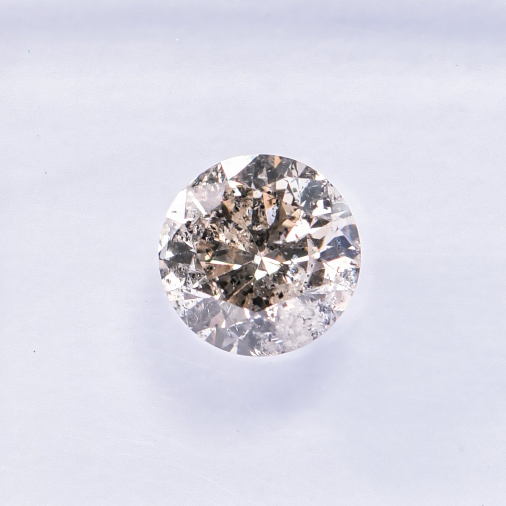 没有保留价 - 1 pcs 钻石 (天然色彩的) - 0.52 ct - 圆形 - Fancy 似橙色 棕色 - I1 内含一级 - 国际宝石研究院(IGI) - VG #1.0