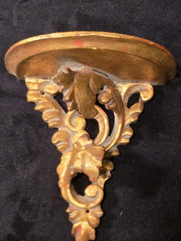 Mensola a muro - Legno dorato #1.0