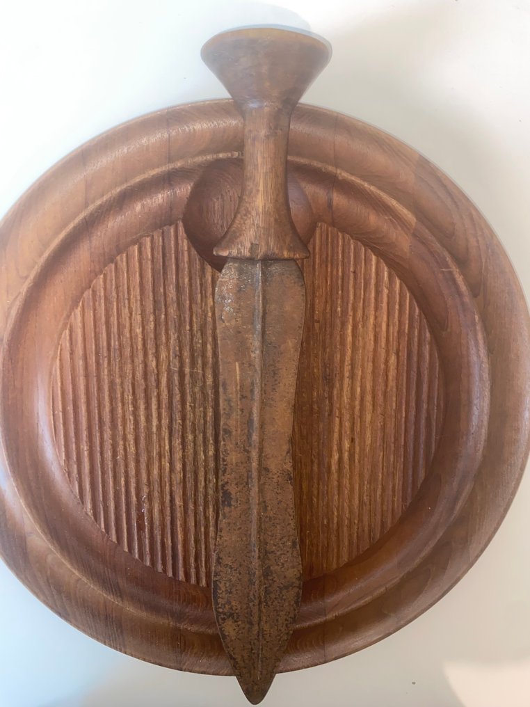 Kuba-træ ceremoniøst sværd - Kuba - DR Congo  (Ingen mindstepris) #4.3