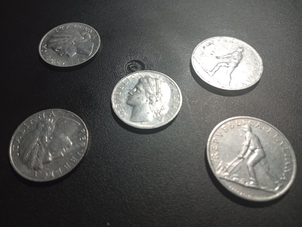 Ιταλία, Δημοκρατία Lotto 5 monete 1948-1950 inclusa 2 Lire 1949  (χωρίς τιμή ασφαλείας) #2.1