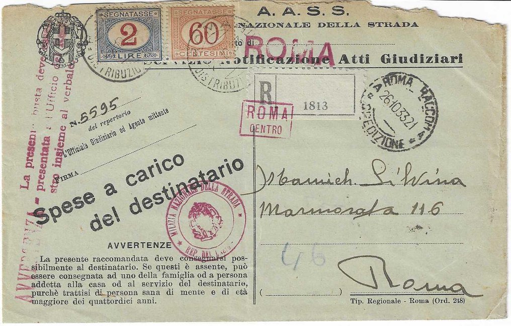 Royaume d’Italie - 3 anciennes lettres du Royaume d'Italie #1.0