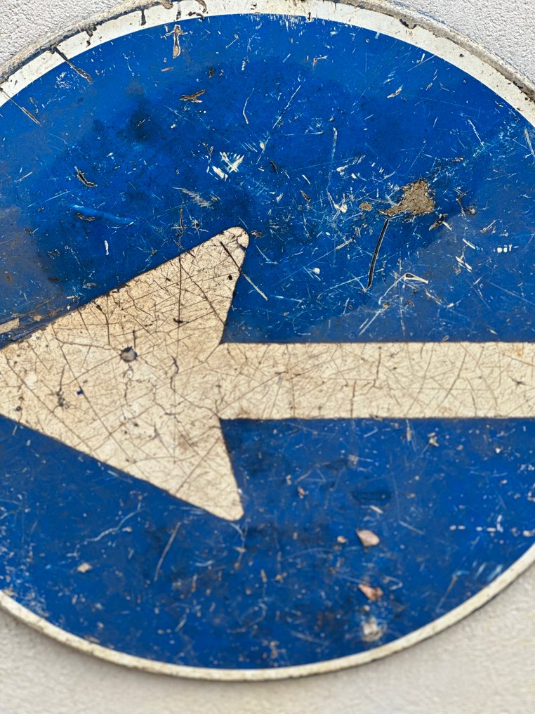 Segnale obbligo direzione a sinistra - Segnale stradale - Metallo #4.3