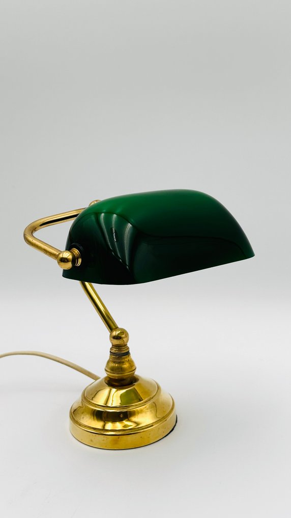 Banklampe - Messing, Glas #3.2