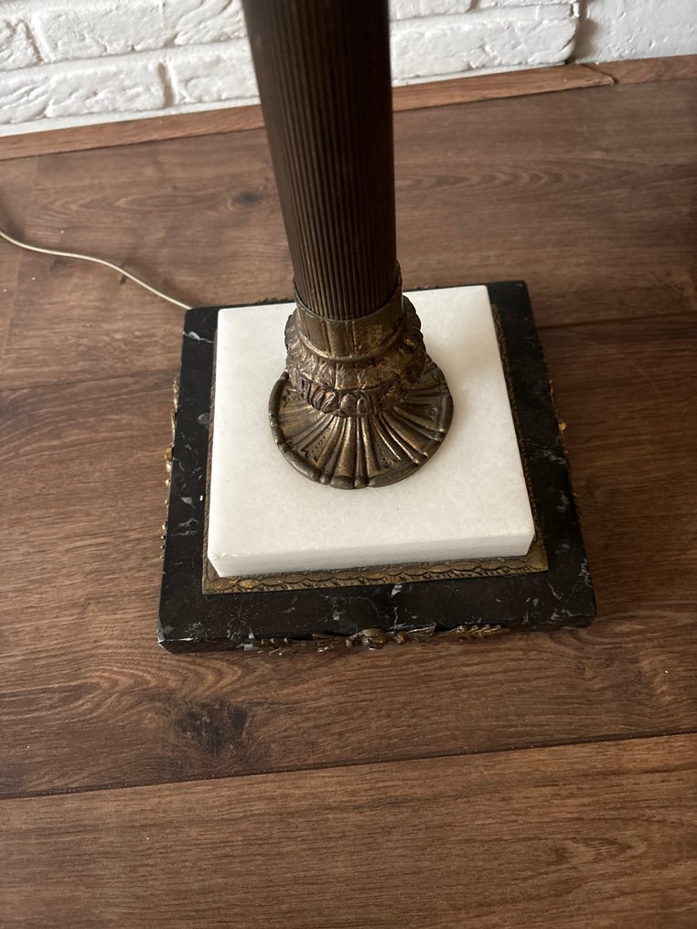 Φωτιστικό δαπέδου - Μάρμαρο, Ορείχαλκος, Μέταλλο, Textile #2.1