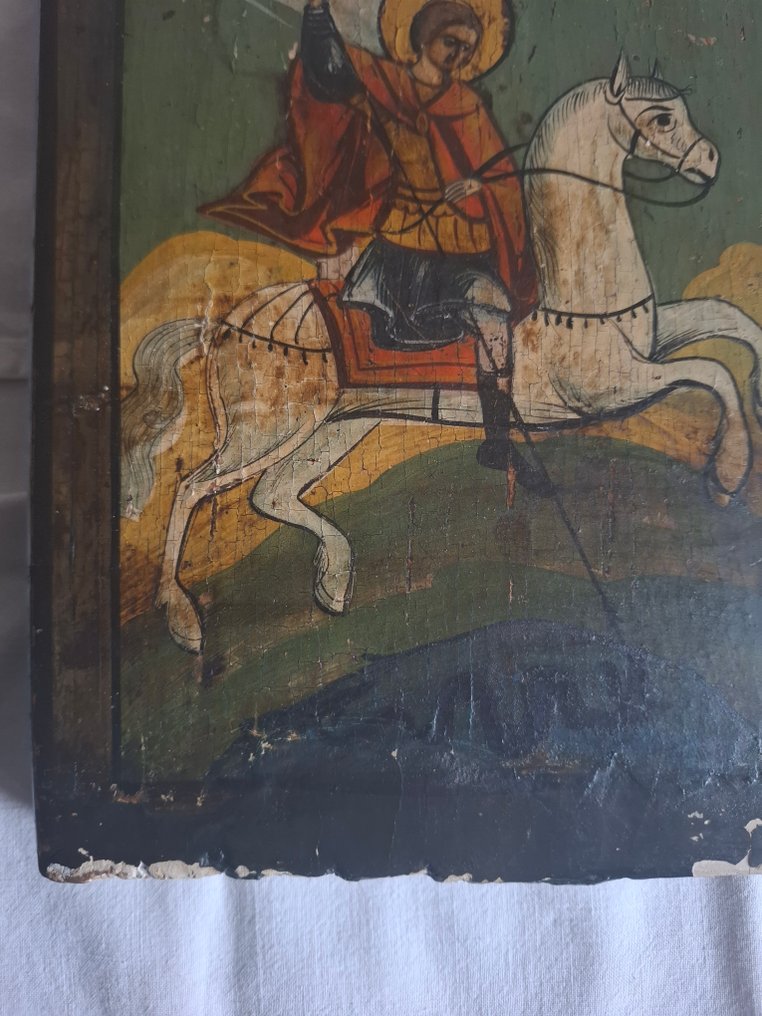Ikon - Sankt Jørgen og dragen - Træ #4.3