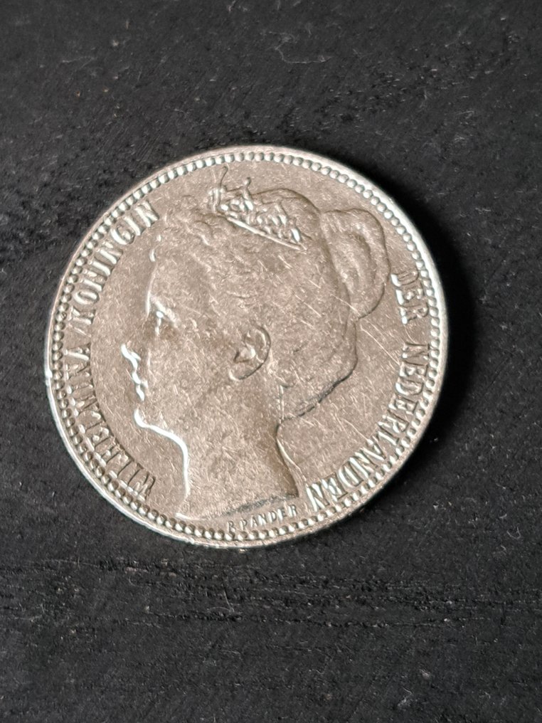 Ολλανδία. Wilhelmina. 1 Gulden 1907  (χωρίς τιμή ασφαλείας) #1.0