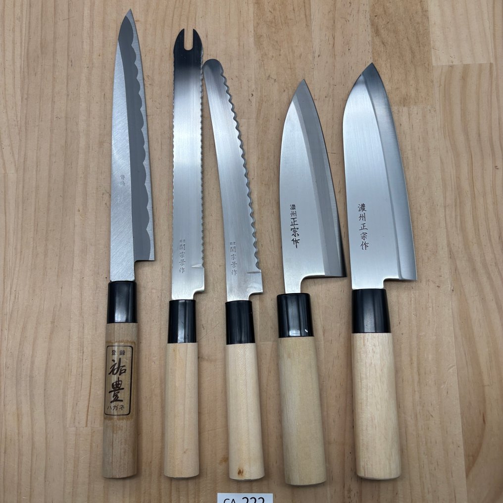Japanese Five  knives set   CA222 - 廚刀 - 鋼 - 日本 #1.0