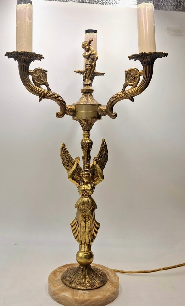 Lampe - Messing og marmor #1.0