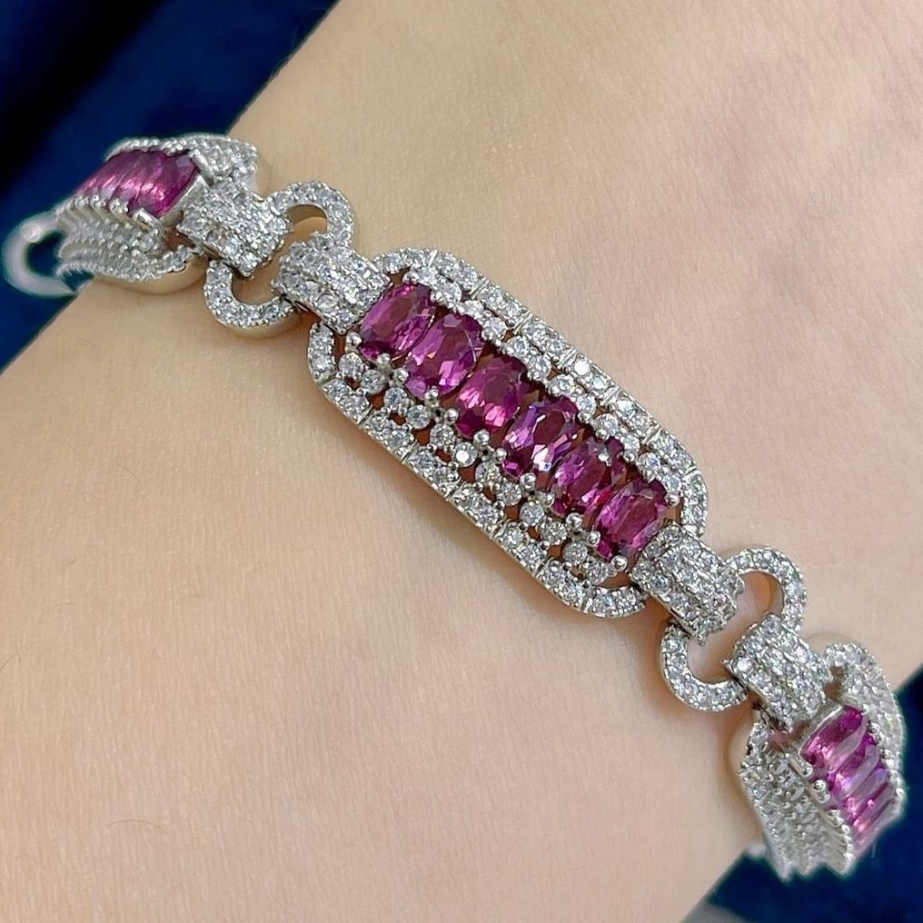 χωρίς τιμή ασφαλείας - Βραχιόλι Ασήμι 925 Φυσικό Γρανάτης #1.0