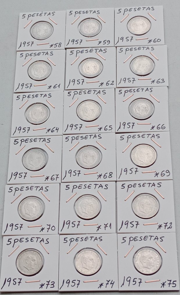 Ισπανία. Francisco Franco. Peseta 1937-1966  (χωρίς τιμή ασφαλείας) #2.1