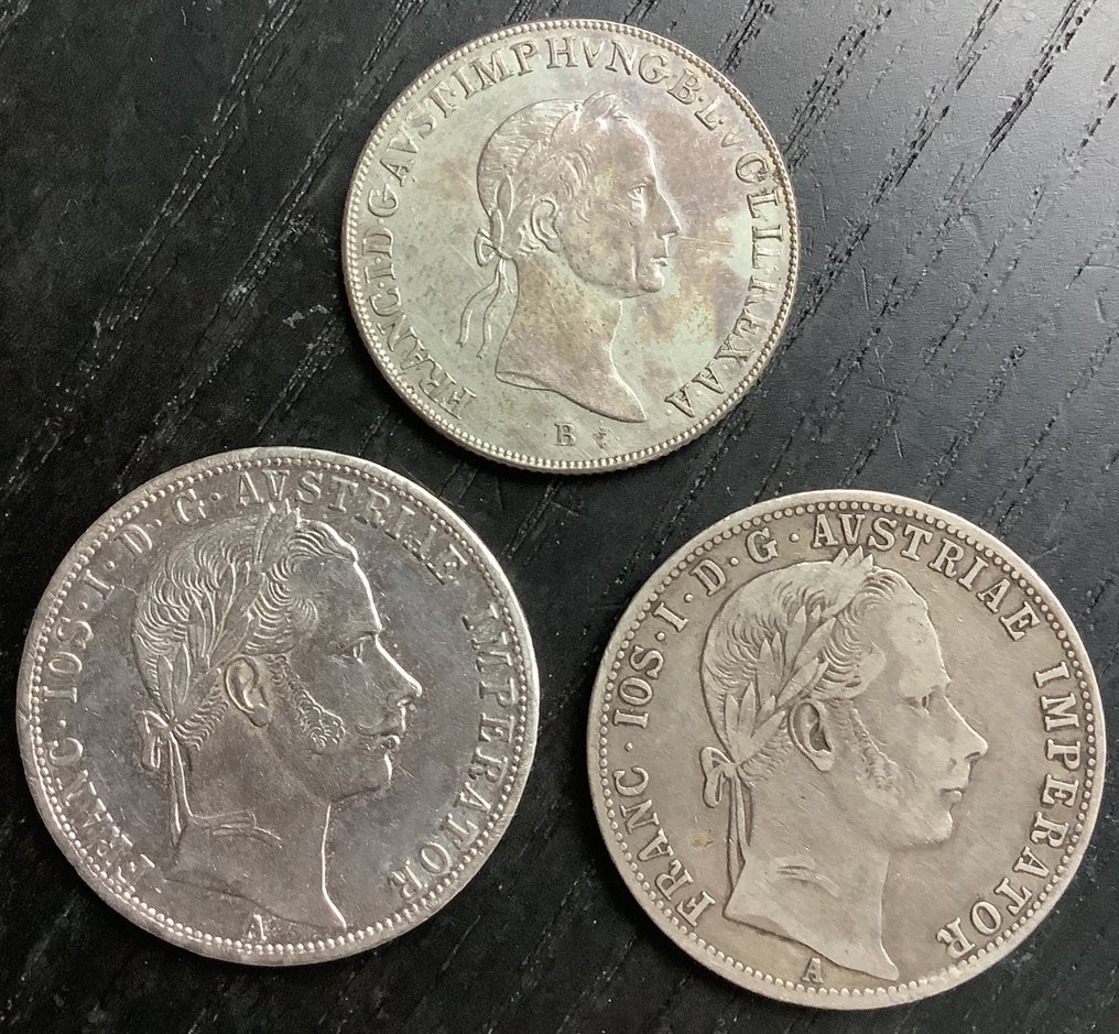 Austria. Lot of 3 coins, various denominations, incl. Hungarian 1835/1861  (No reserve price) #1.0