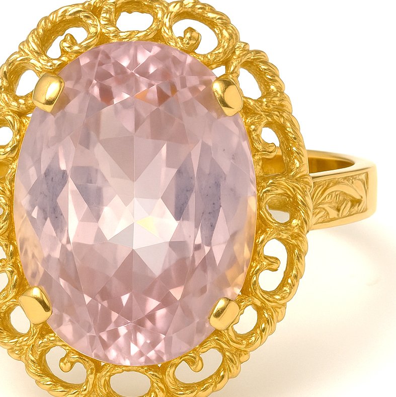 Inel - 18 ct. Aur galben -  6.50ct. tw. Cuarţ #1.0