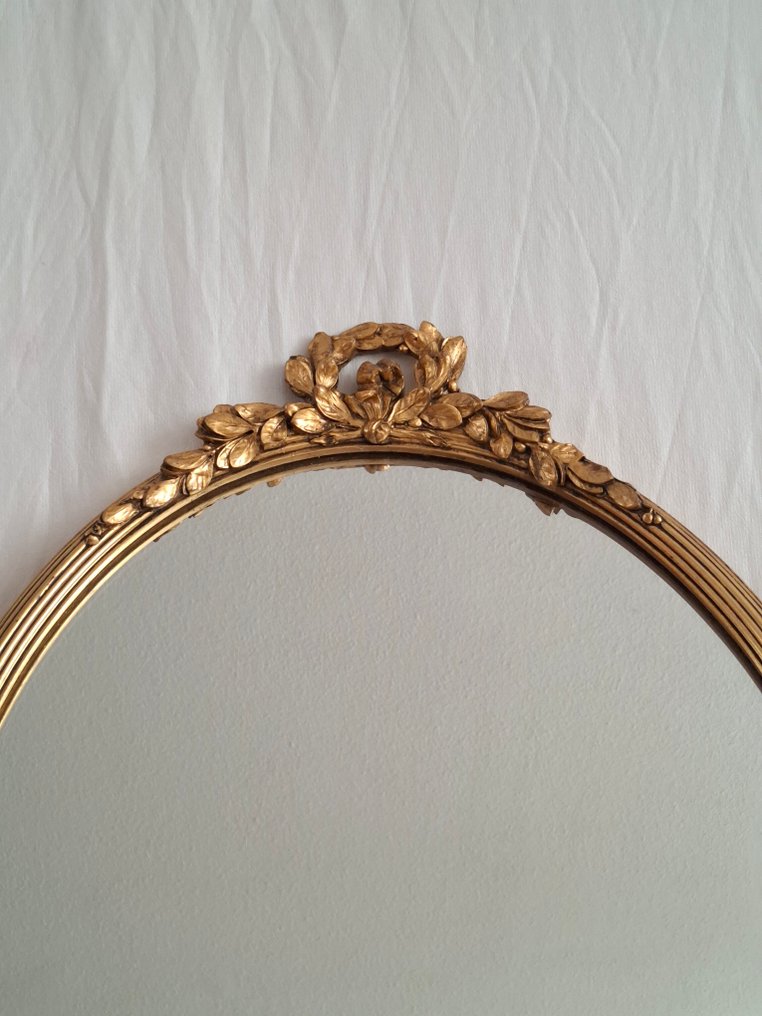 Väggspegel - Trä, Glas, Guldpläterad - Lauwerkrans #1.0