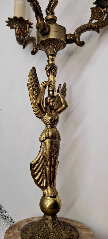 Lampe - Messing og marmor #3.2